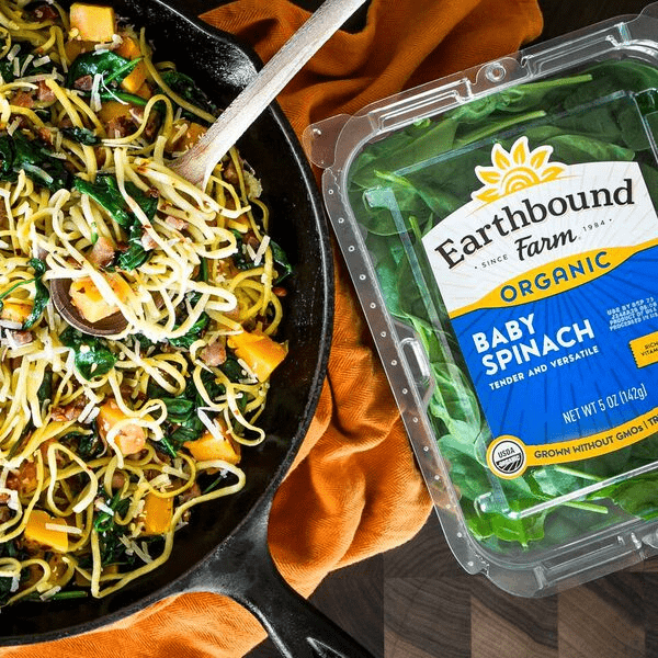 Linguine With Butternut, Spinach And Pancetta - Earthbound Farm