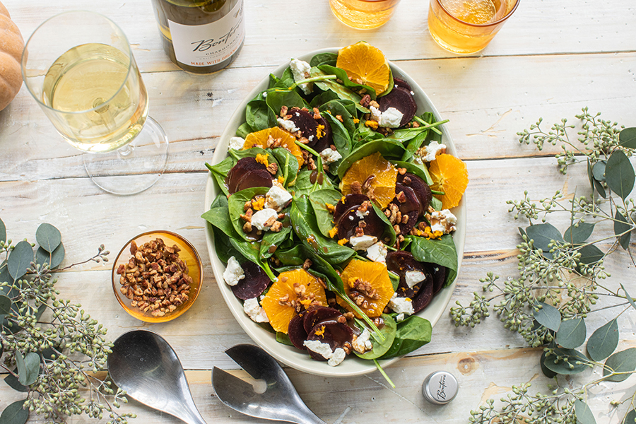 Spinach, Beet and Citrus Salad